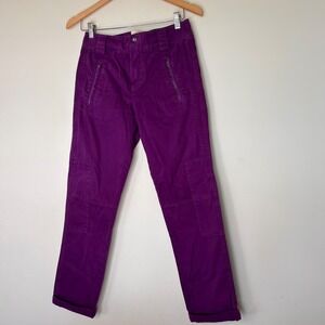 Current/Elliott The Captain Trouser Pants  Truffle Purple Zipper pocket 26
